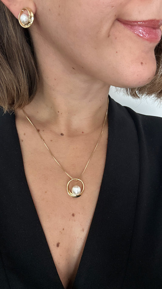 Bonita 14k Rhodium Plated Set