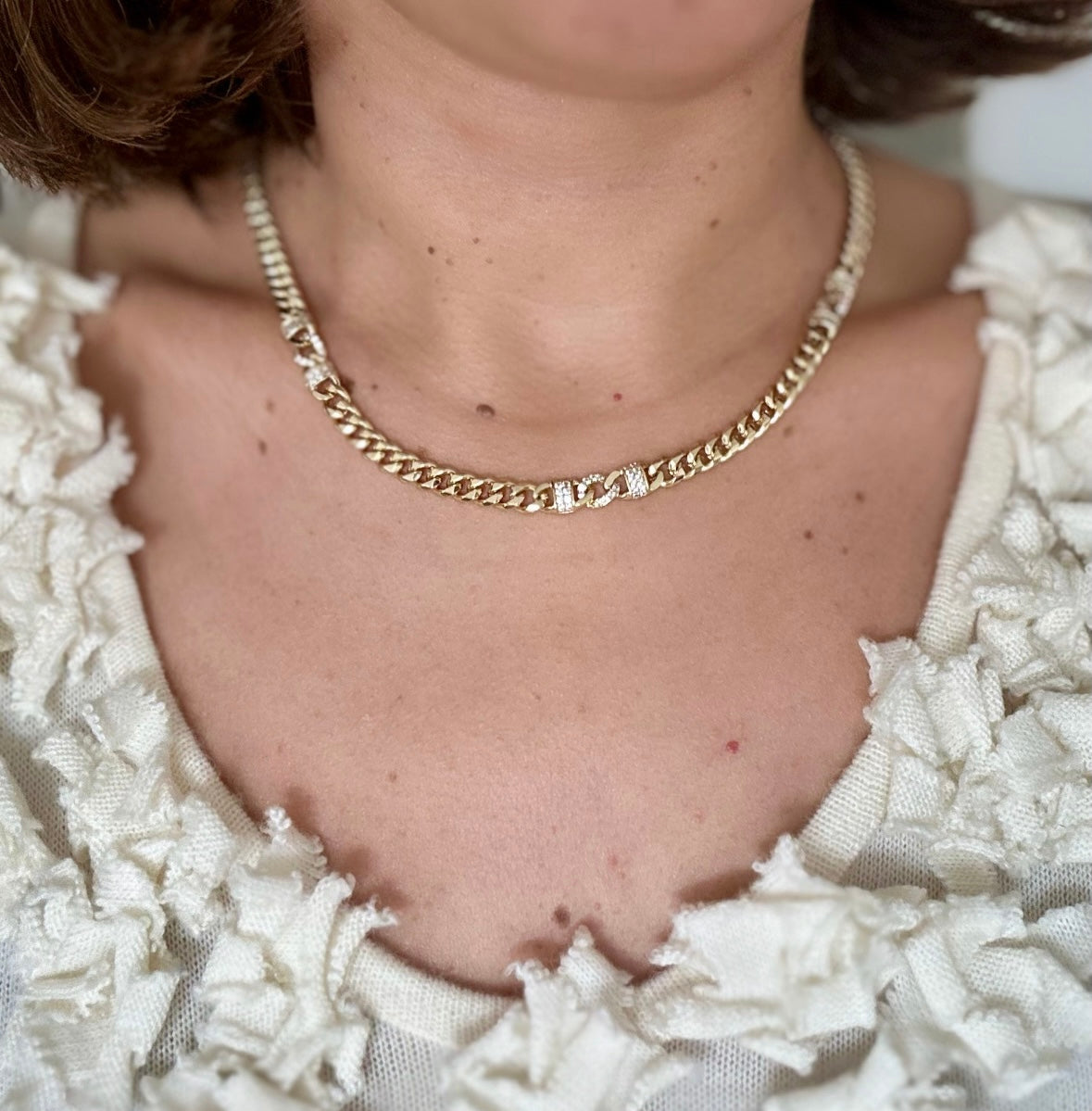 Olse 14K Rhodium Plated Necklace