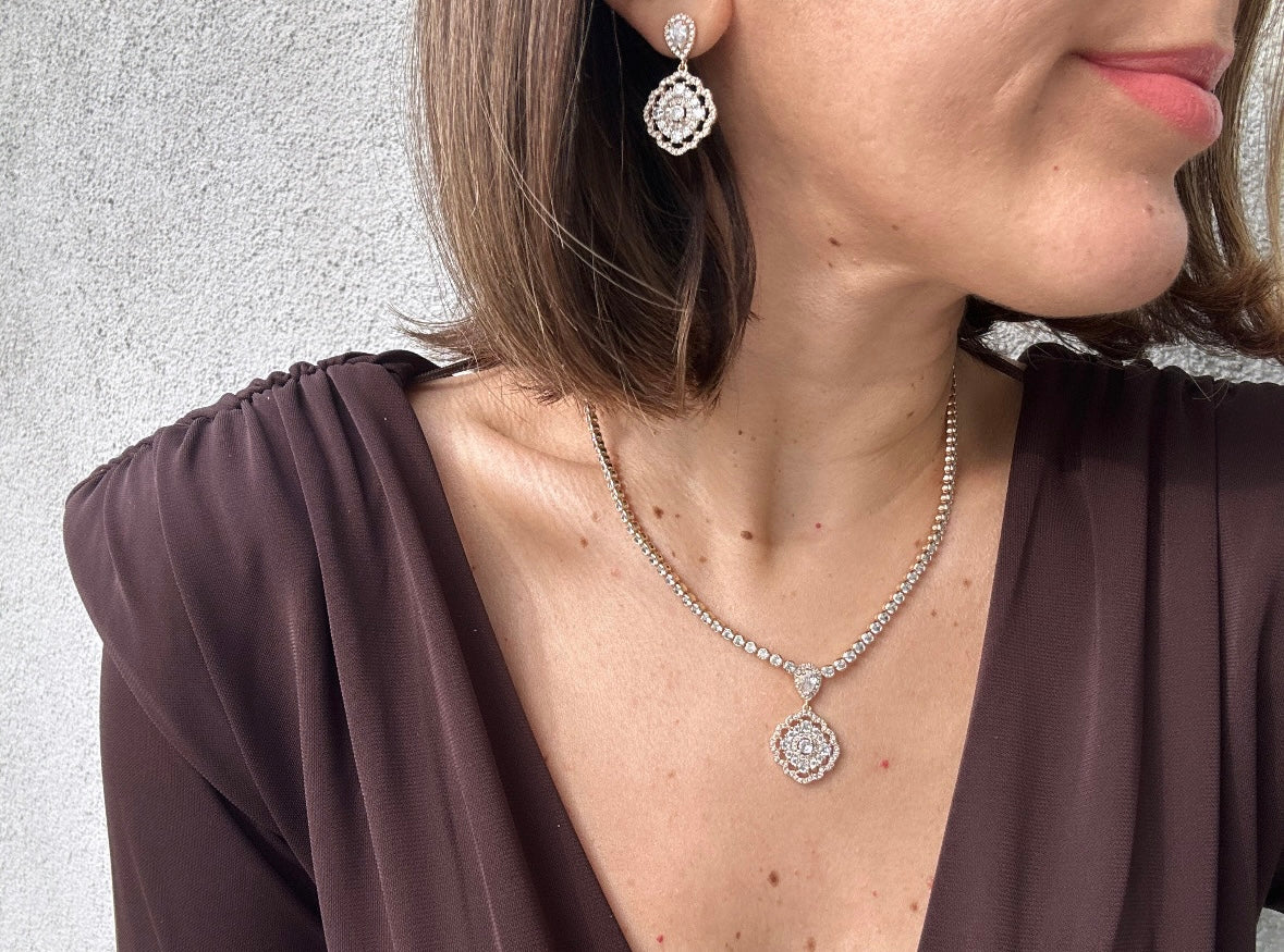 Fenvy 14k Rhodium Plated Earrings