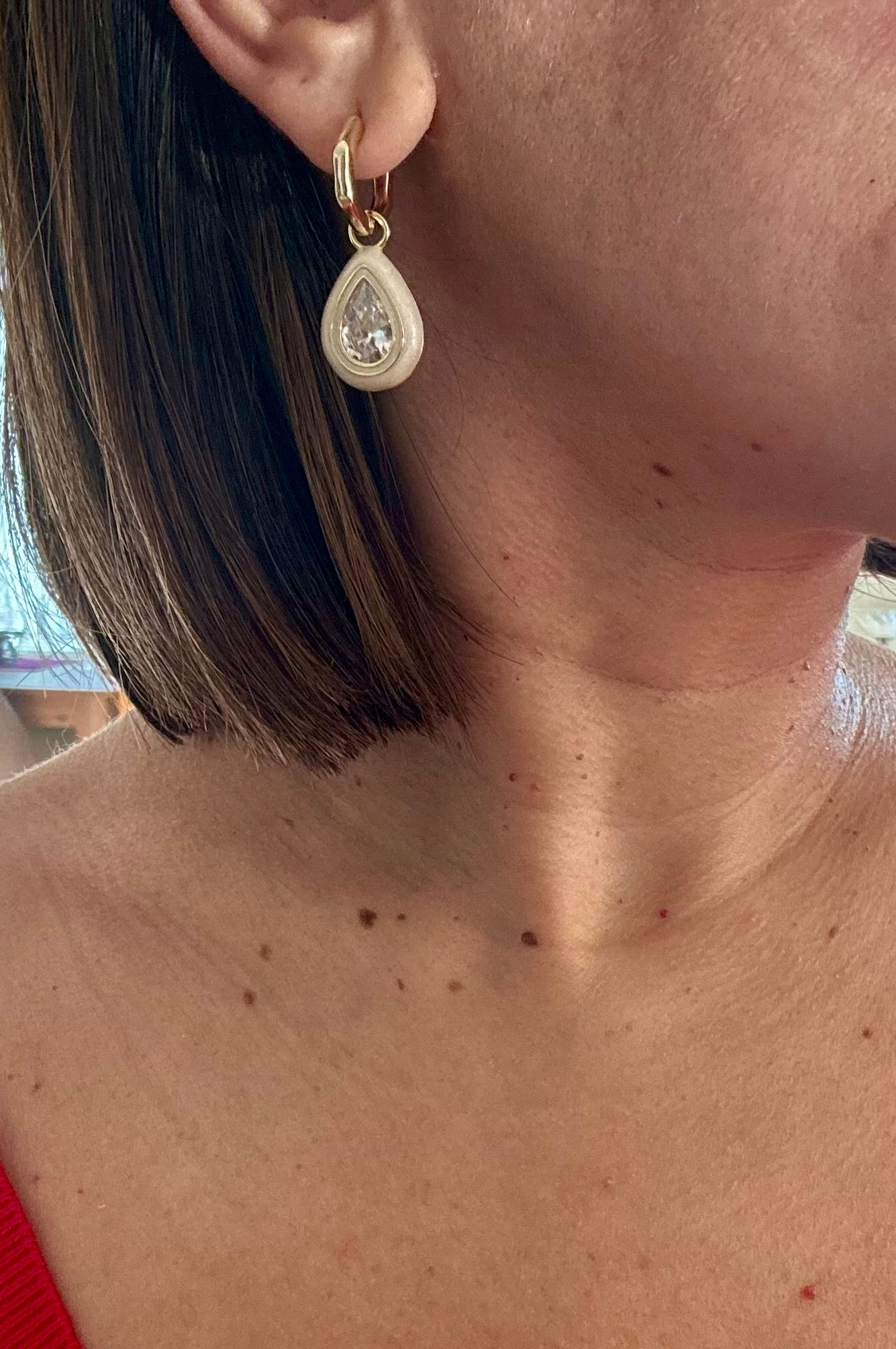 Bella-S 14K Rhodium Plated Dangle Earrings