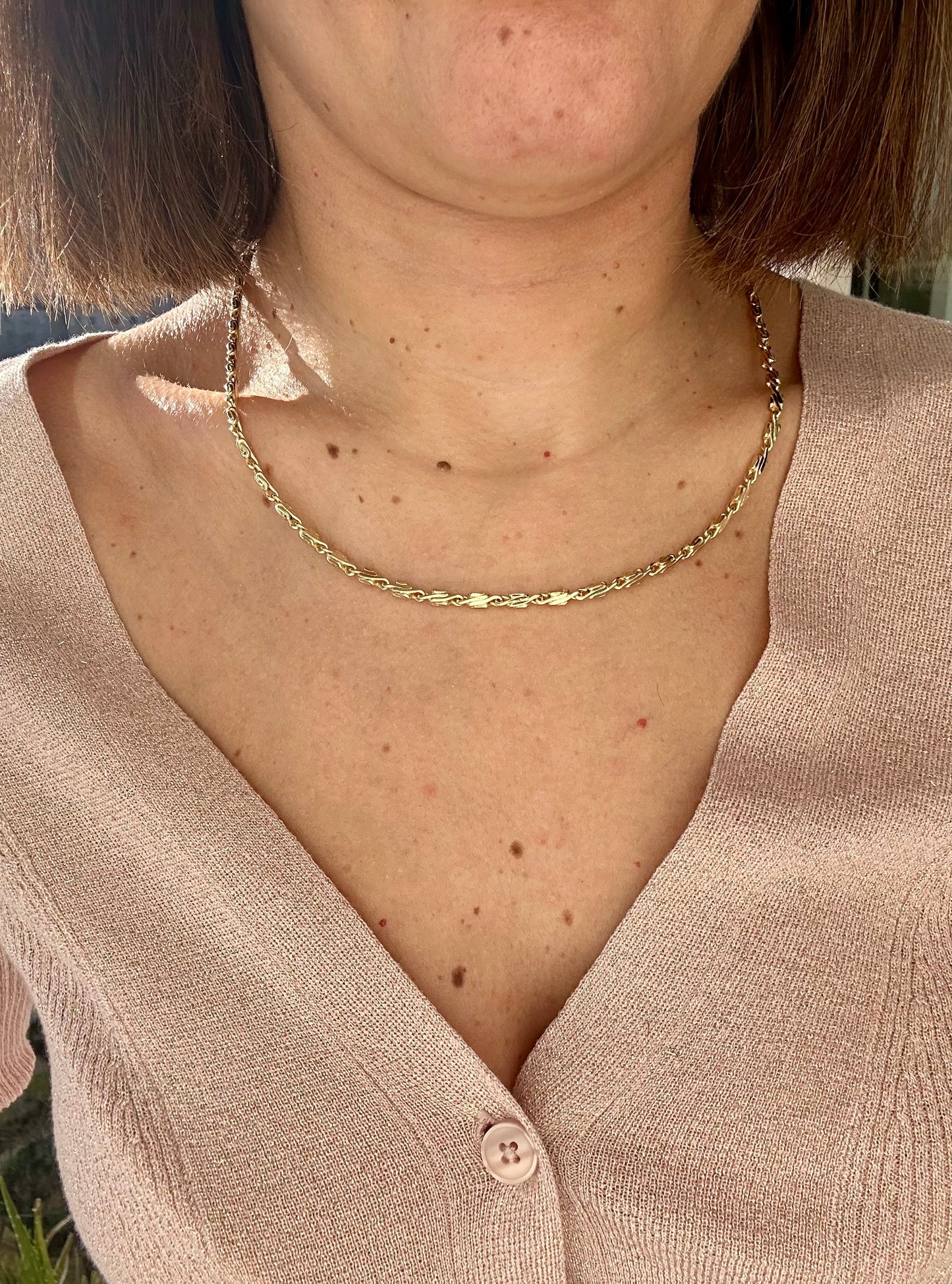 Nommas 14k Rhodium Plated Chain