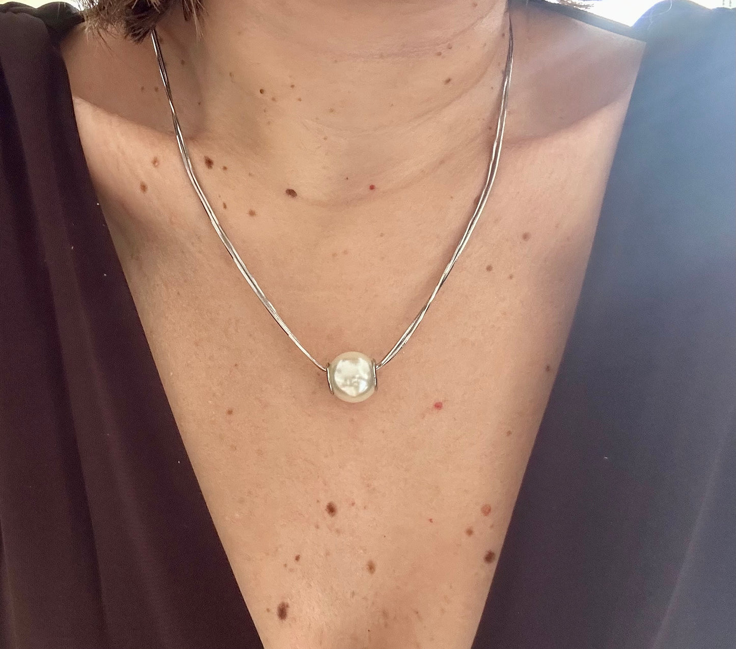 Prida Rhodium Plated Necklace