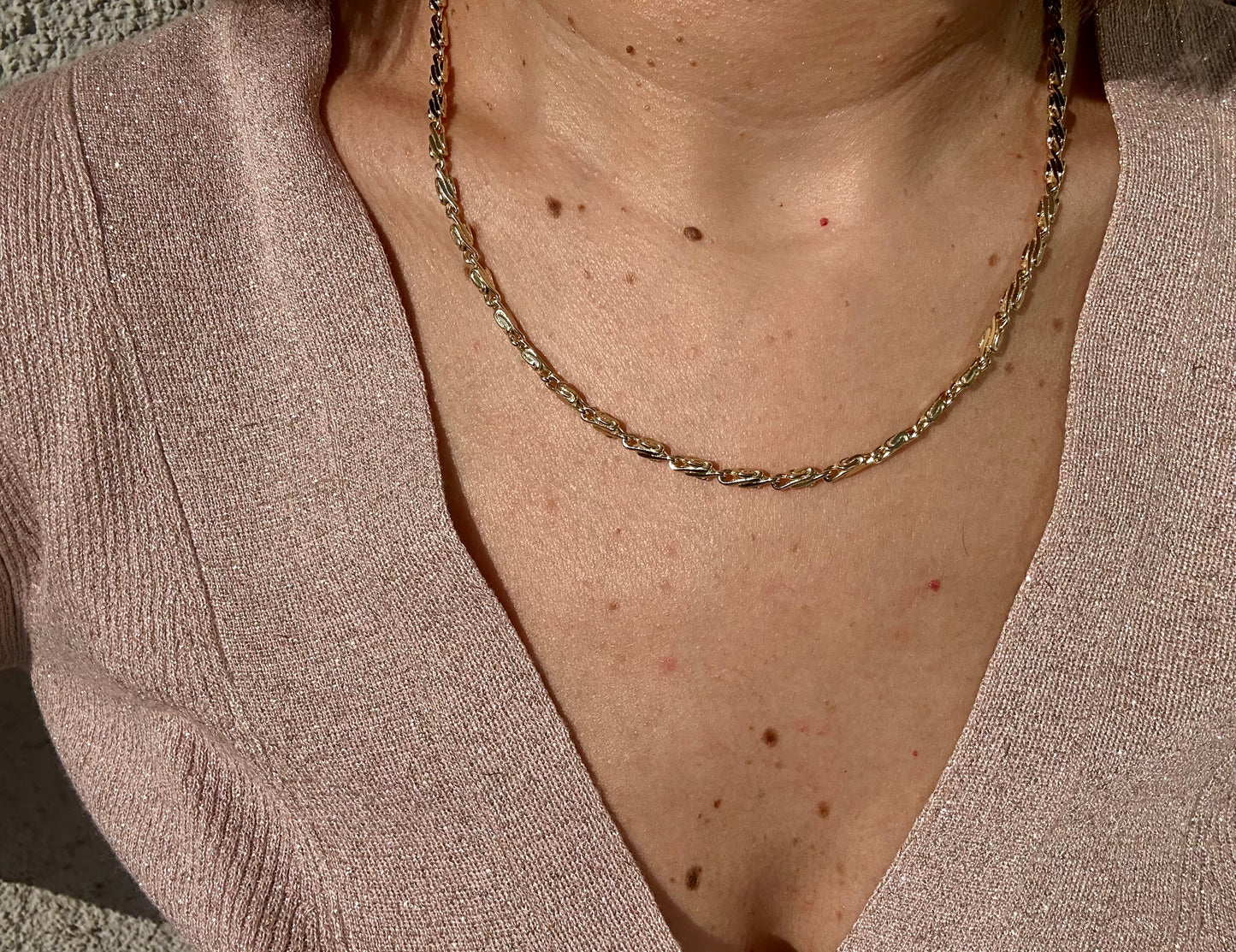 Nommas 14k Rhodium Plated Chain