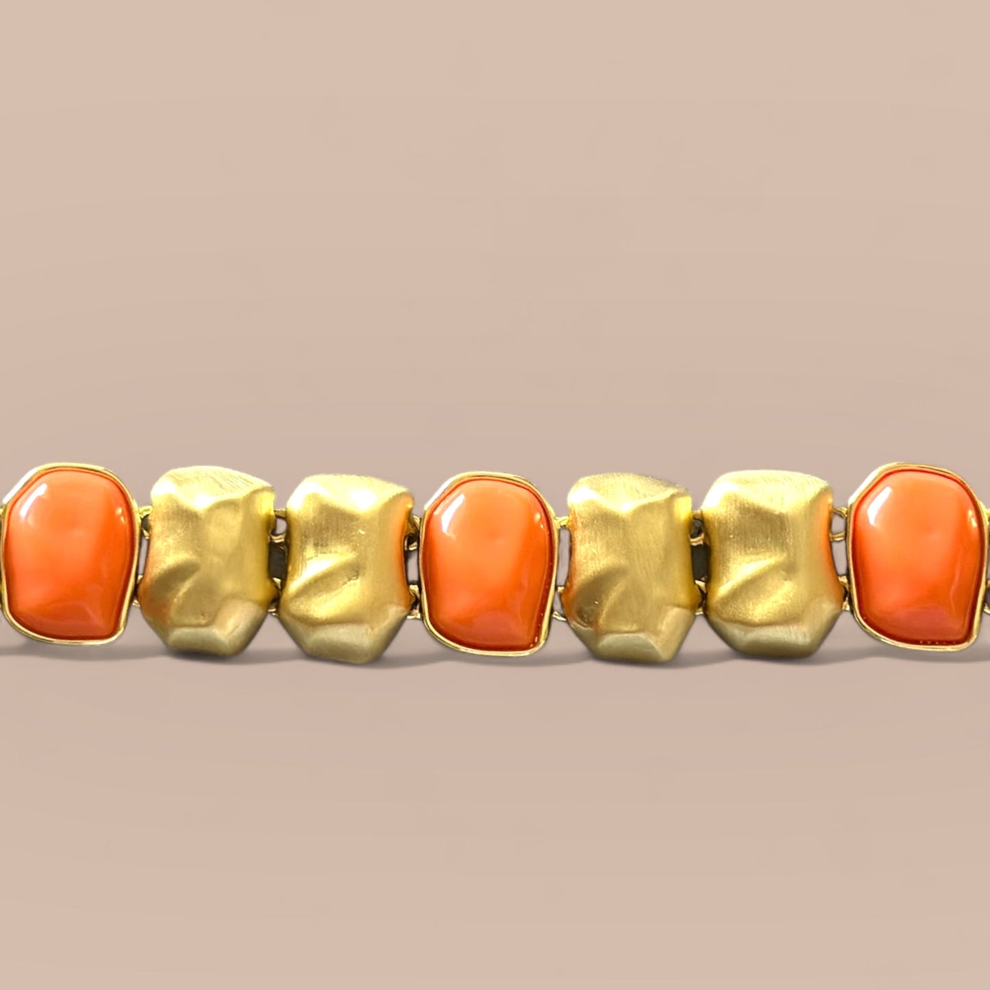 Fiona Orange Gold Color Plated Bracelet