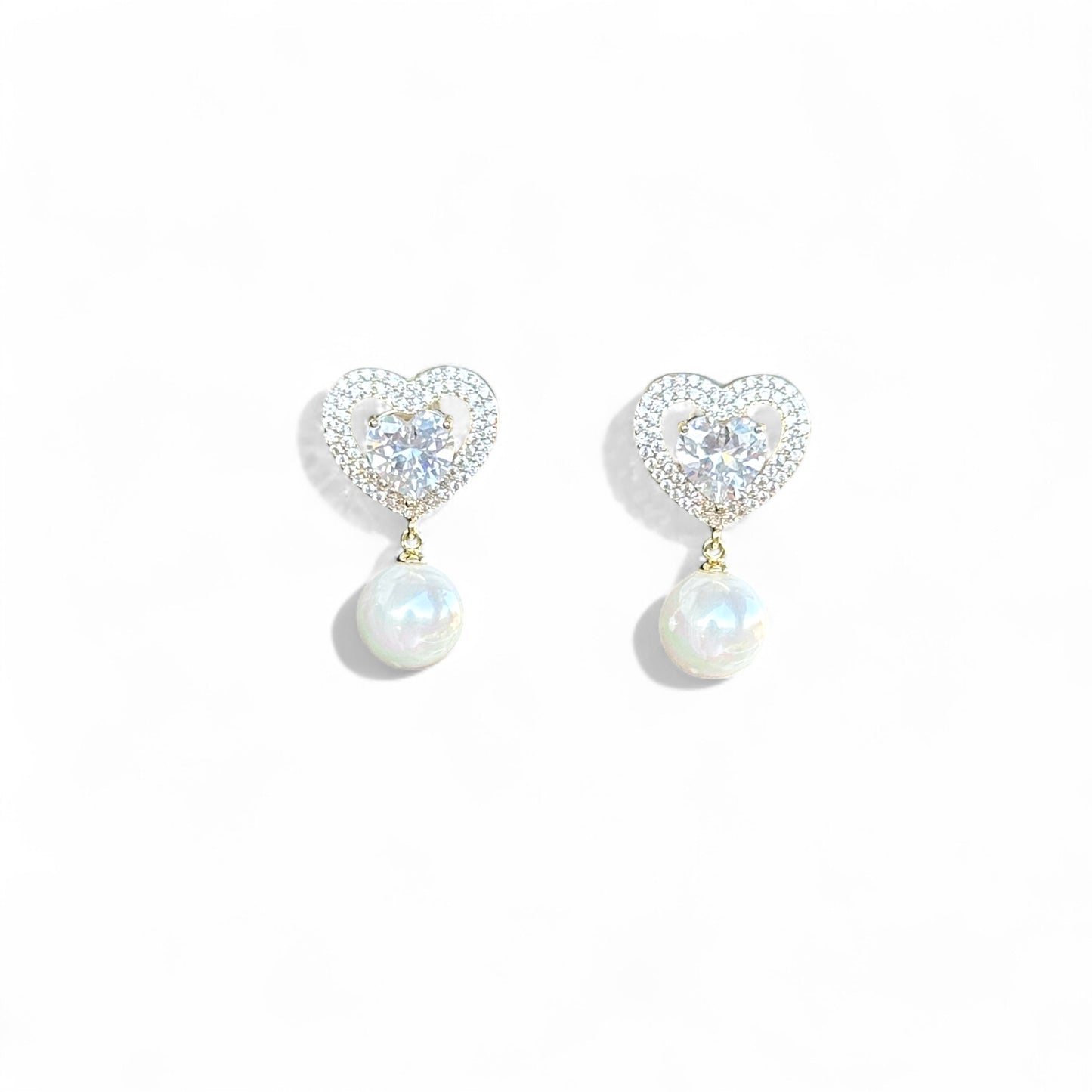 Love 14k Rodyum Kaplama Küpe