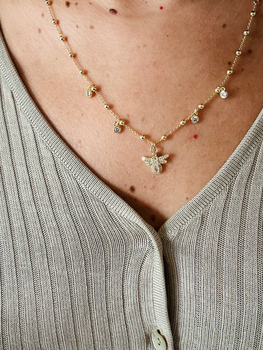 Abby 14k Rodyum Kaplama Kolye