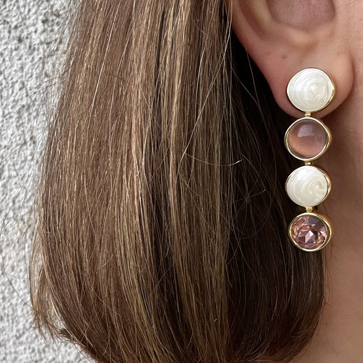 Mara 14K Rhodium Plated Earrings