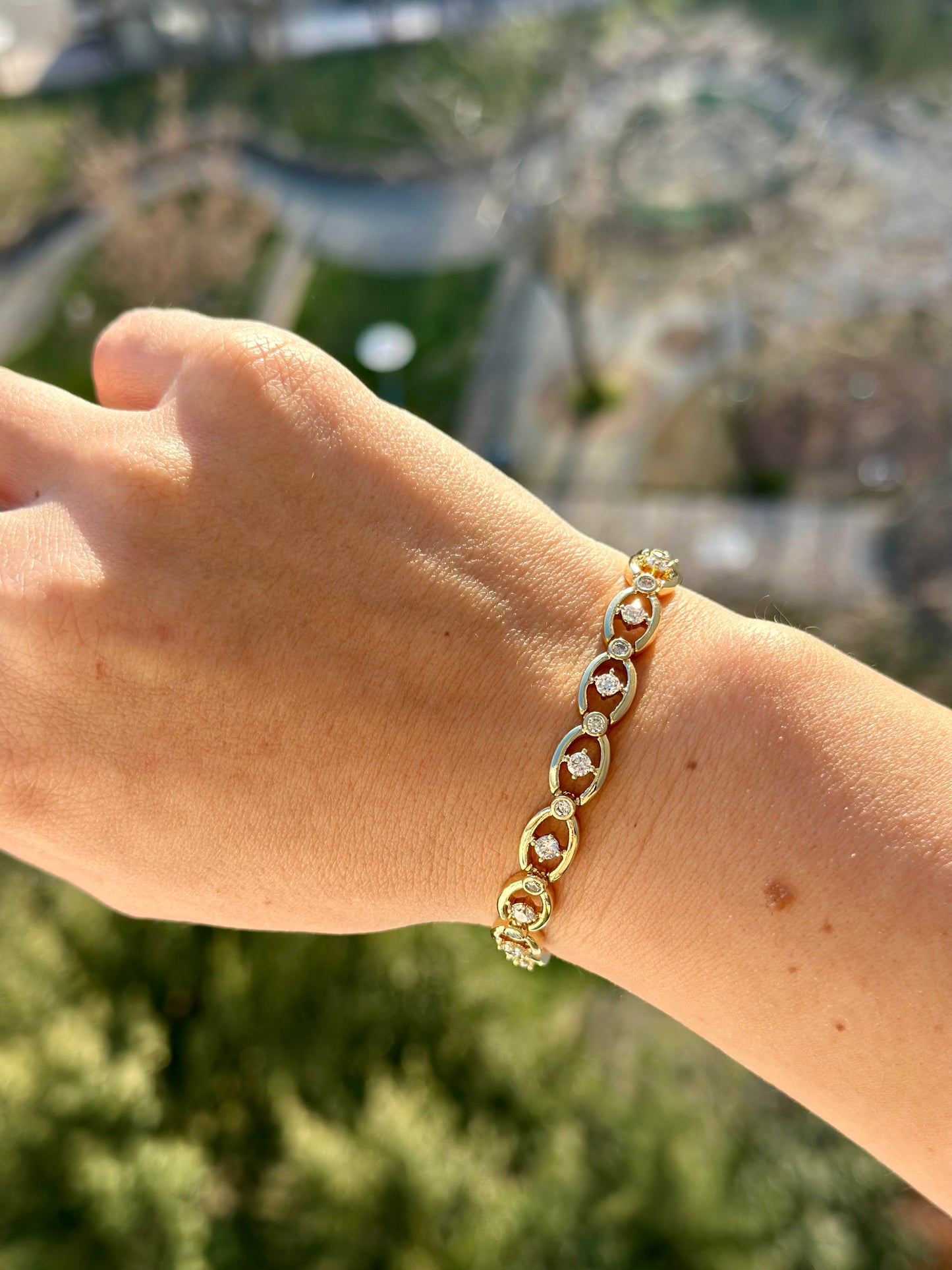 Dessa 14K Rhodium Plated Bracelet