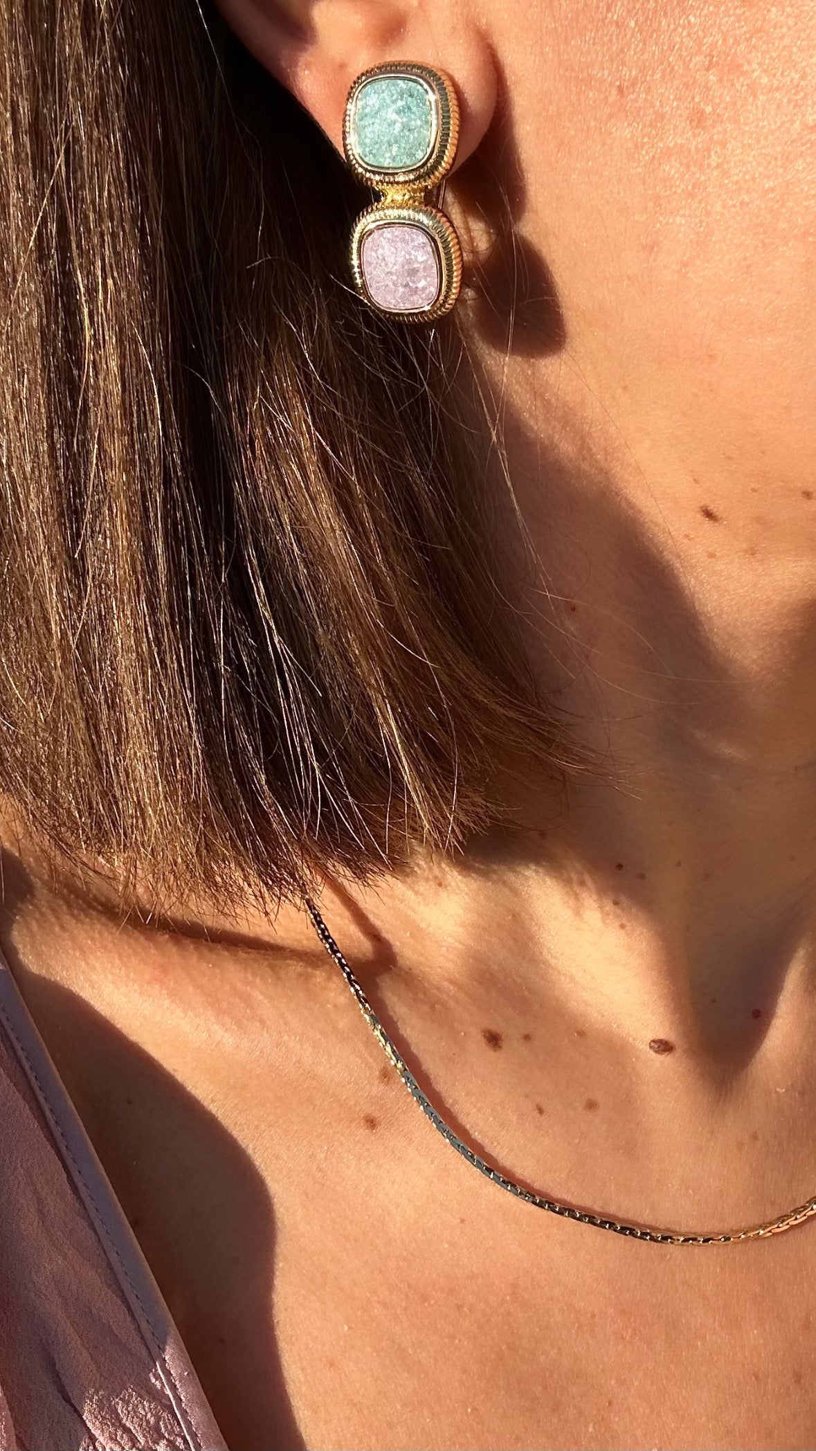 Amour Secret 14k Rengi Rodyum Kaplama Küpe