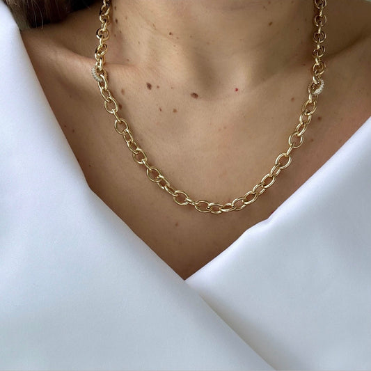Dilemma 50 cm 14k Color Rhodium Plated Necklace