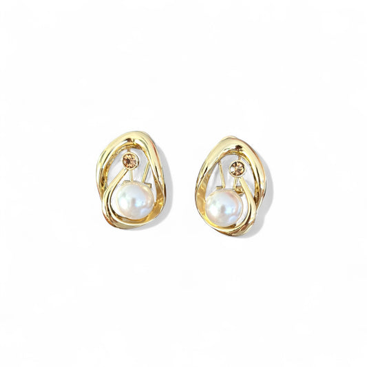 Sandra 14K Rhodium Plated Earrings