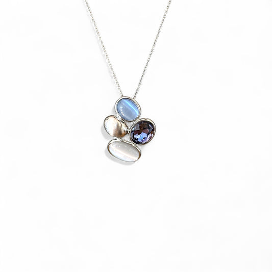 Lunare Rhodium Plated Necklace