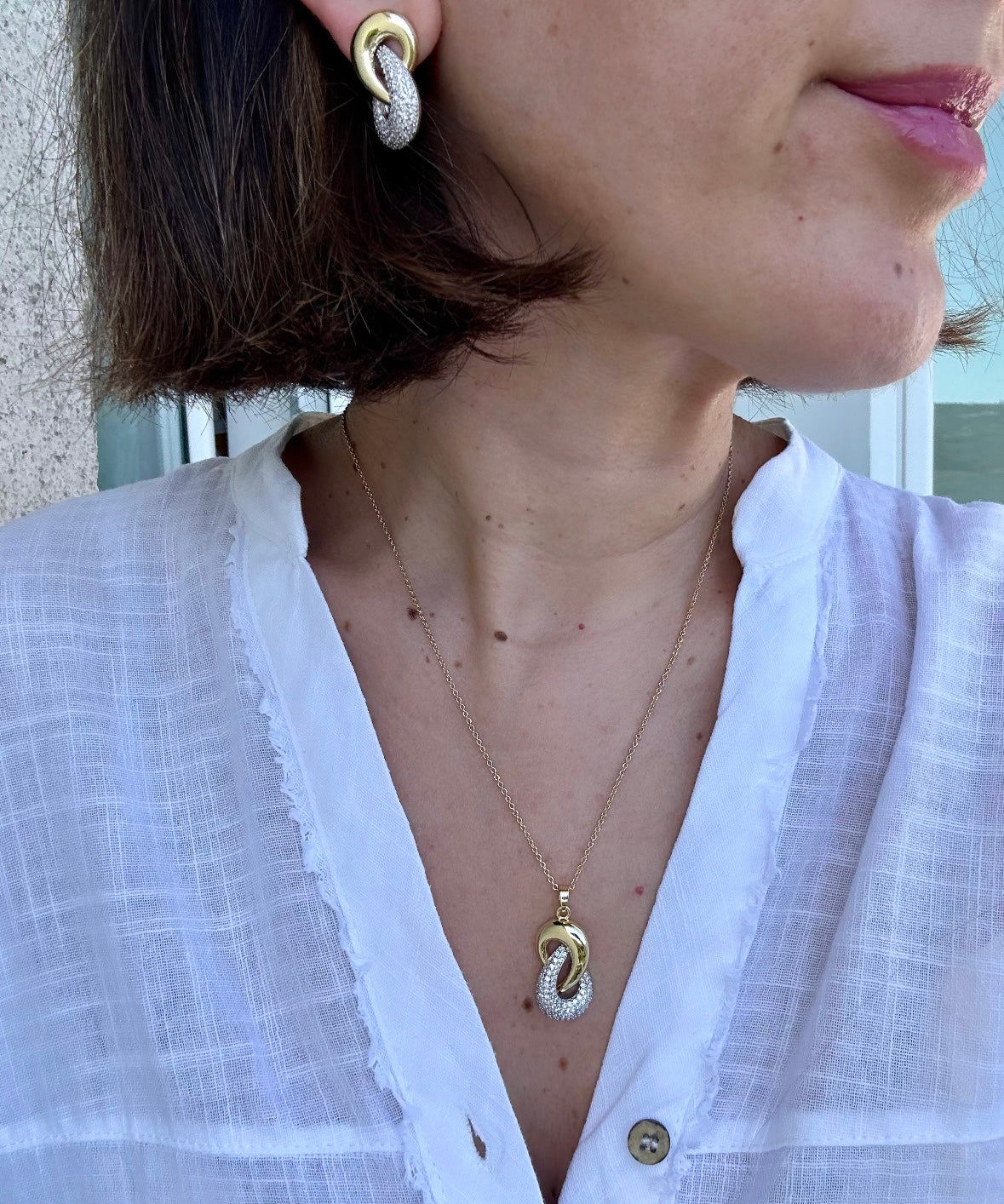 Auraro 14K Color Rhodium Plated Set