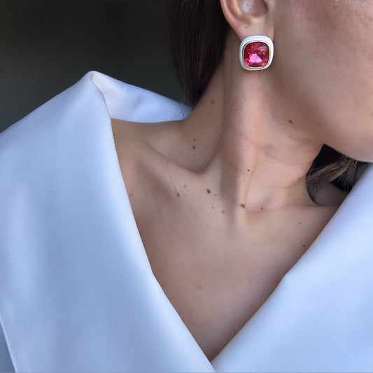 Vono Red 14k Rengi Rodyum Kaplama Küpe