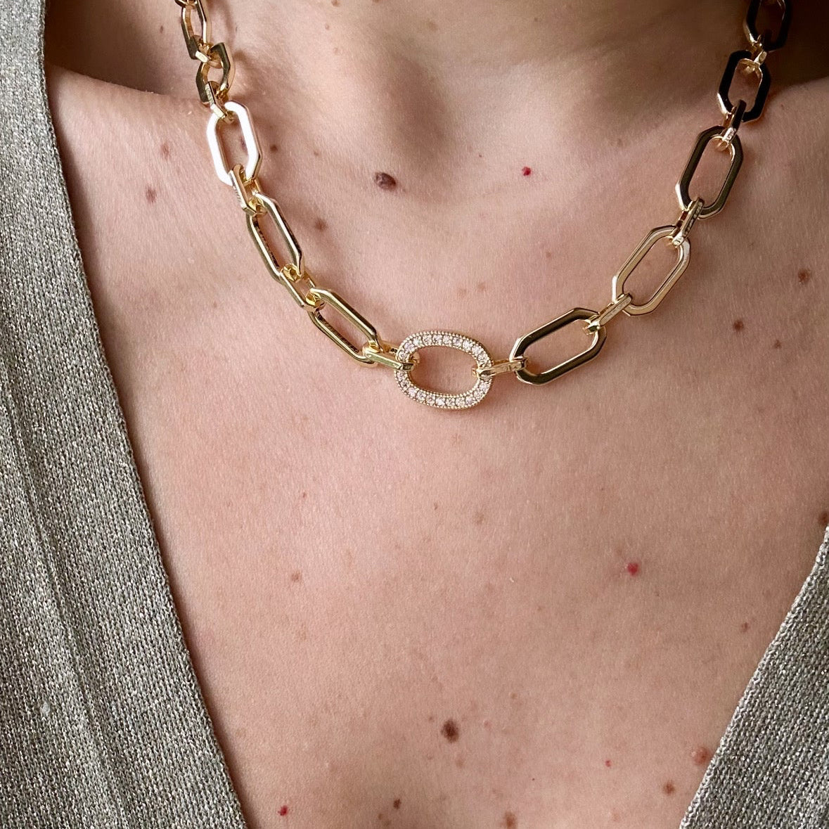 Elian 14k Rhodium Plated Necklace