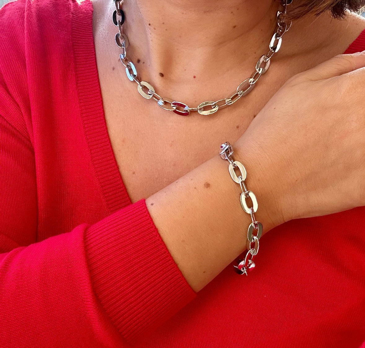 Emily Rhodium Plated Necklace