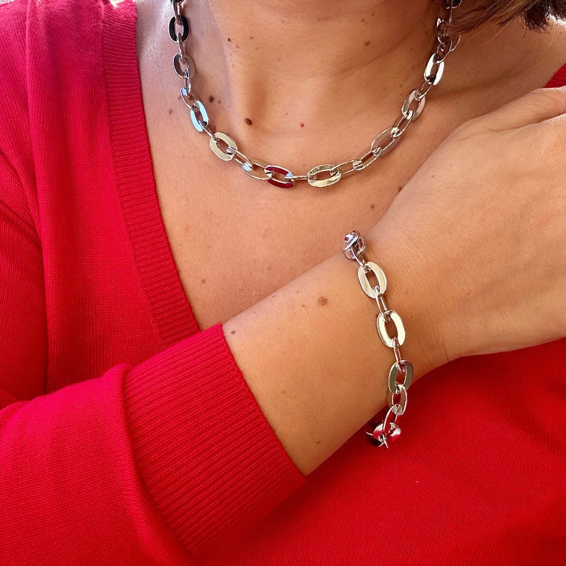 Emily Rhodium Plated Necklace