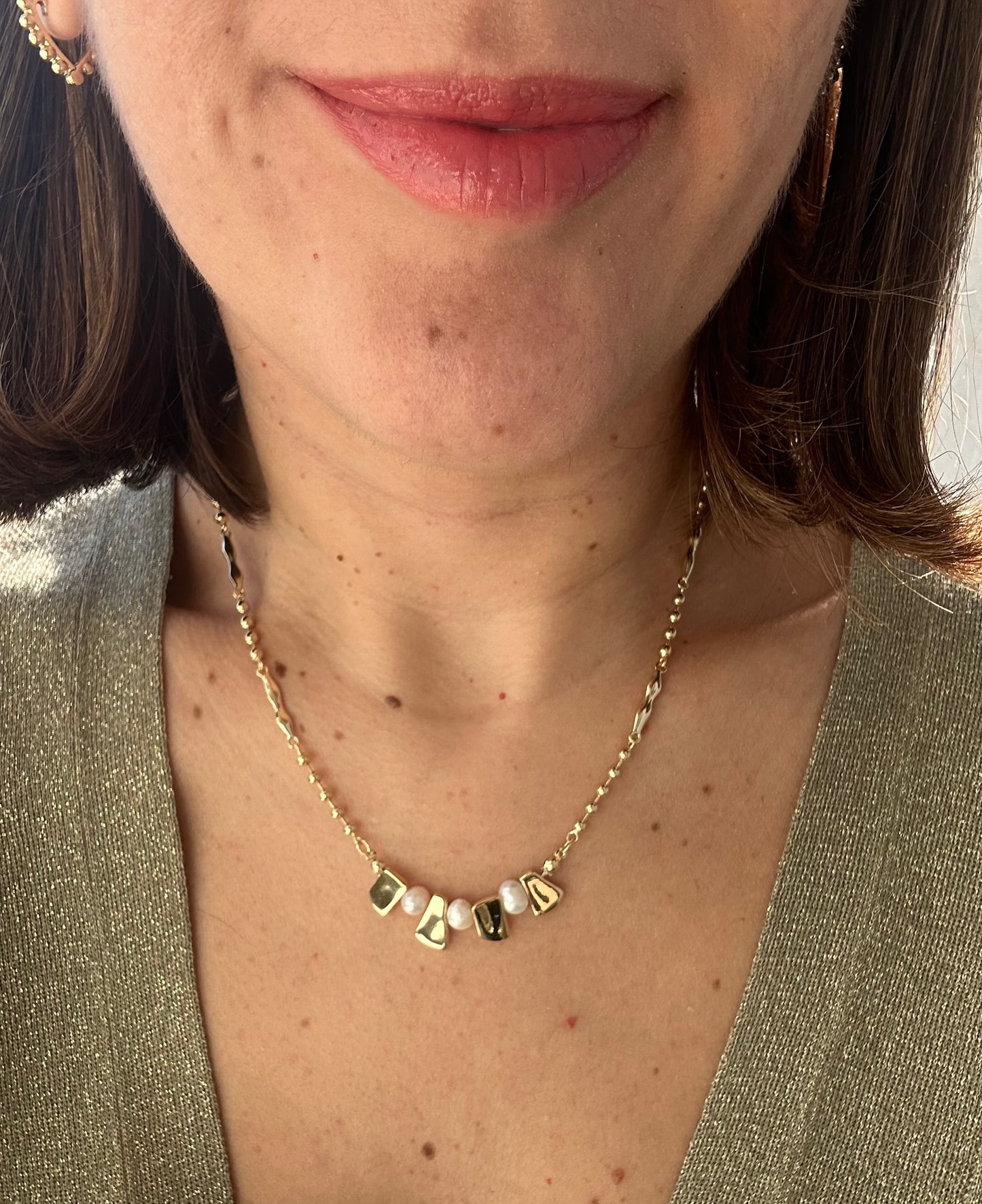 Adia 14k Rhodium Plated Necklace