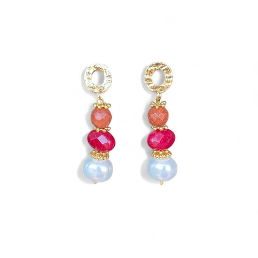 Tiso Gold Plated Dangle Earrings