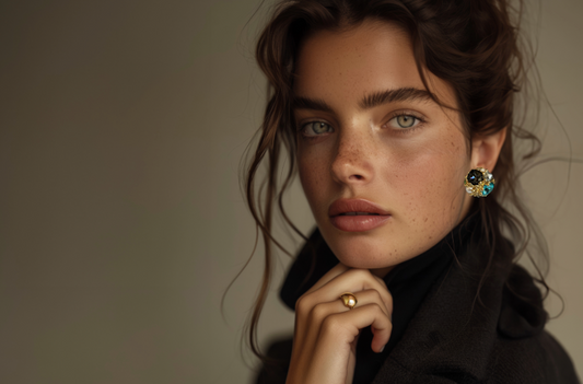 Anna 14K Rhodium Plated Earrings