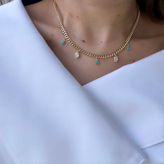 Blue Sona 14k Rengi Kolye