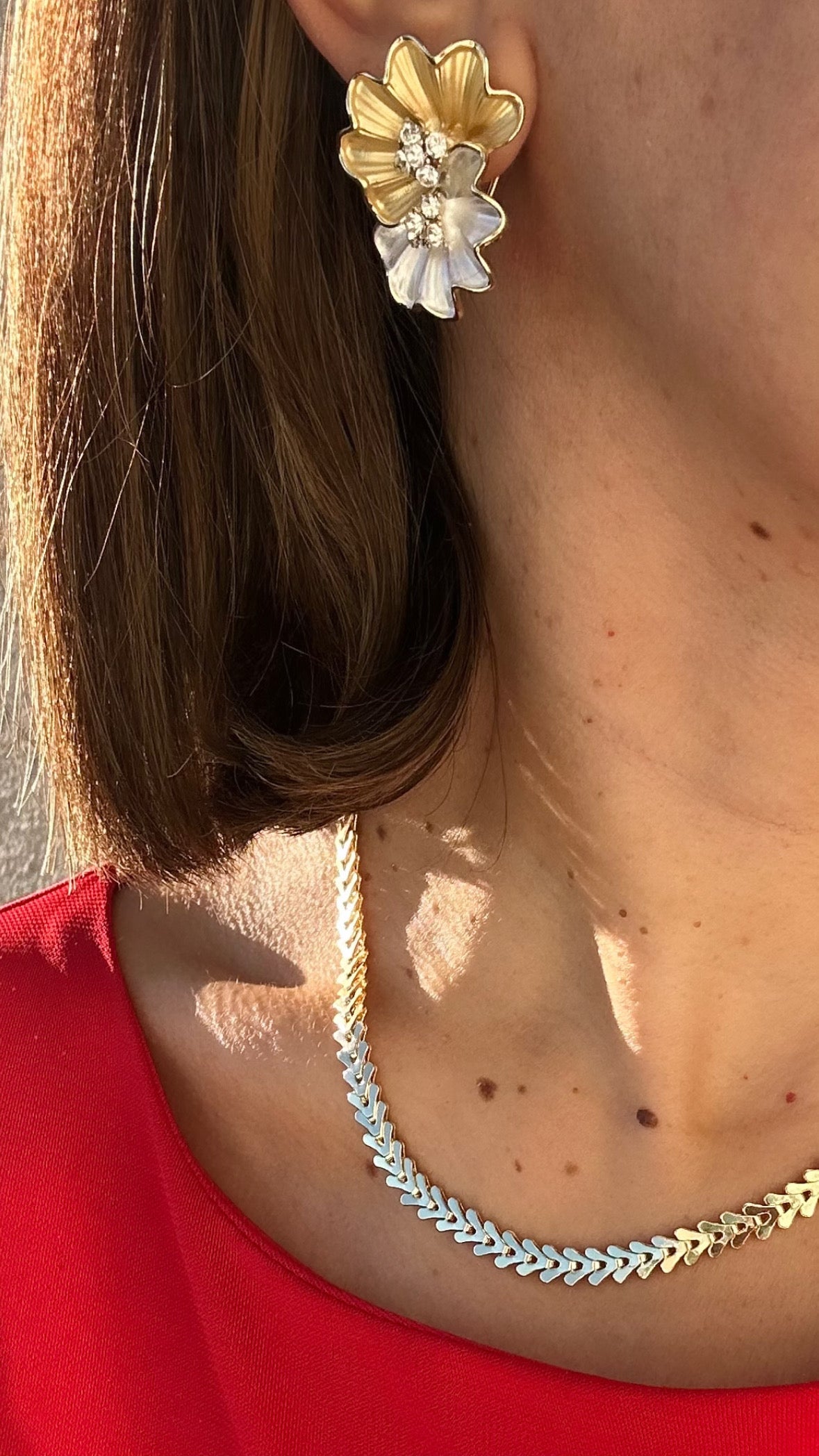 Desire Beyaz 14k Rengi Rodyum Kaplama Küpe