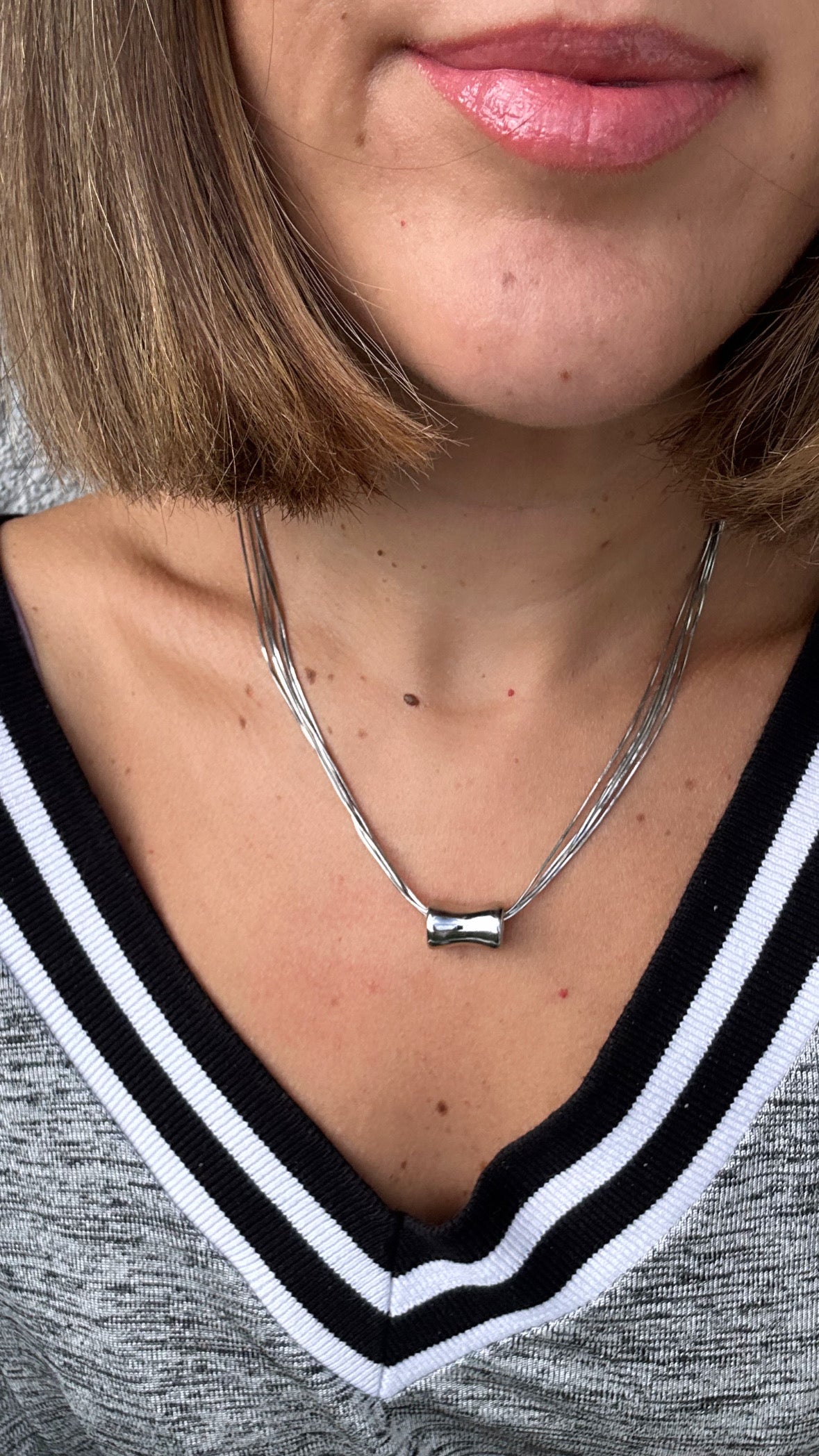 Coralia Rhodium Plated Necklace