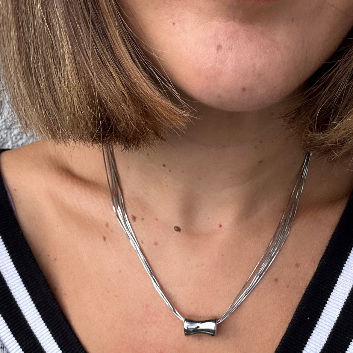 Coralia Rhodium Plated Necklace