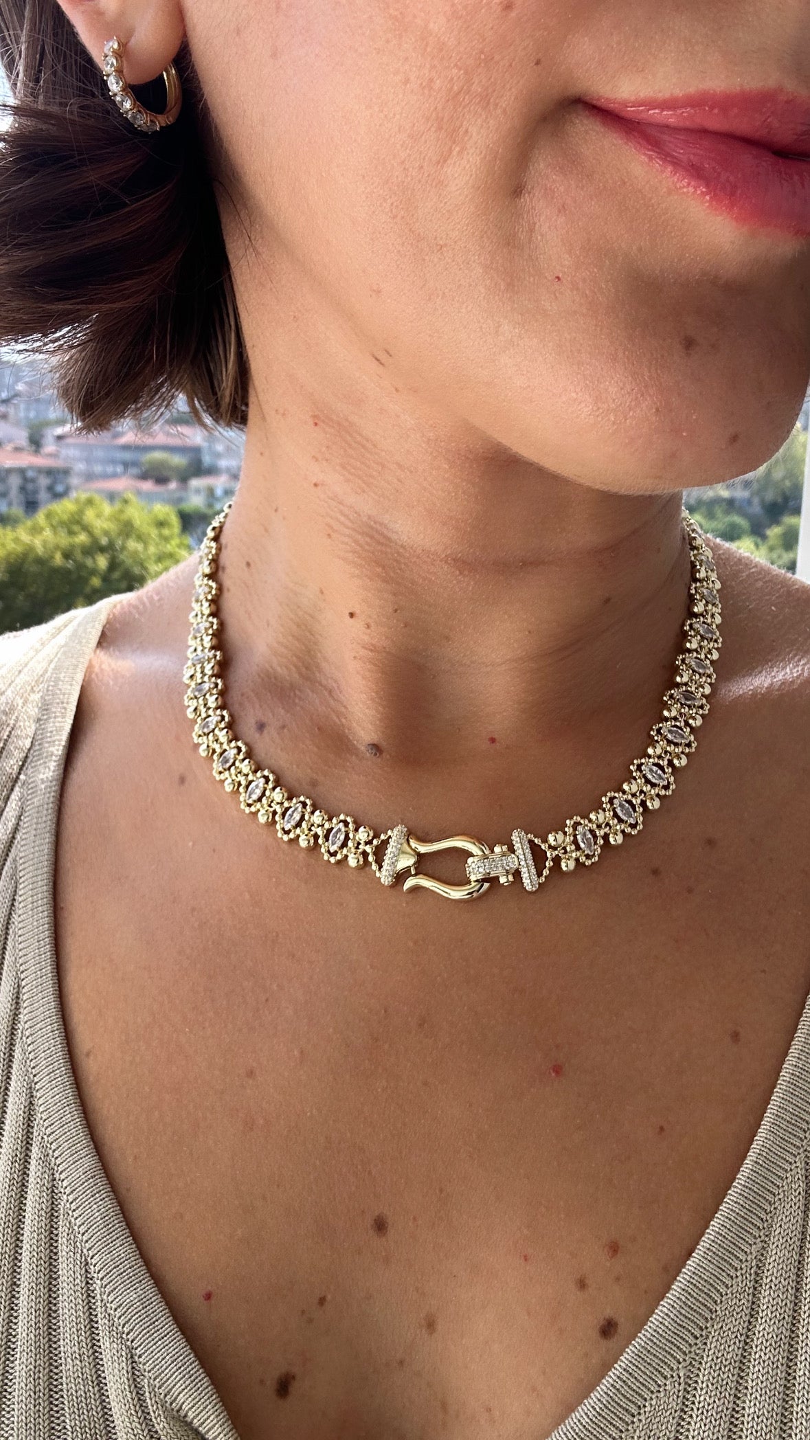Luz 14k Rodyum Kaplama Kolye