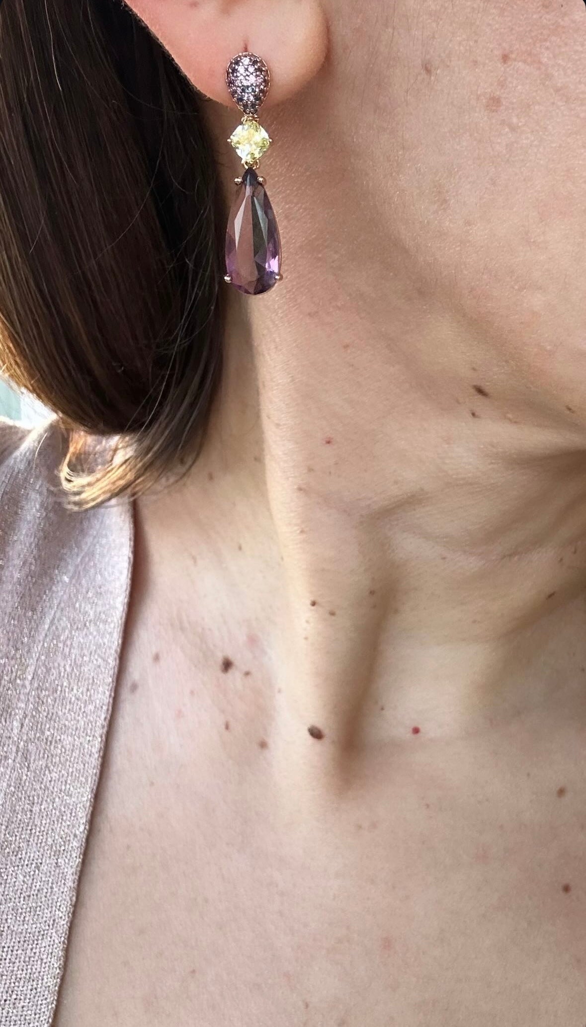 Haze 14k Rhodium Plated Earrings