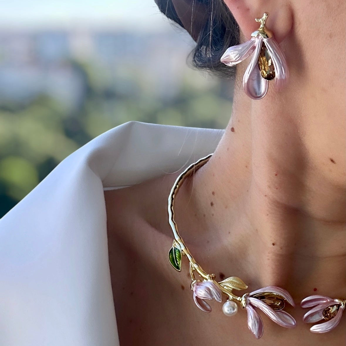 DayDream Pink 14k Rengi Rodyum Kaplama Küpe