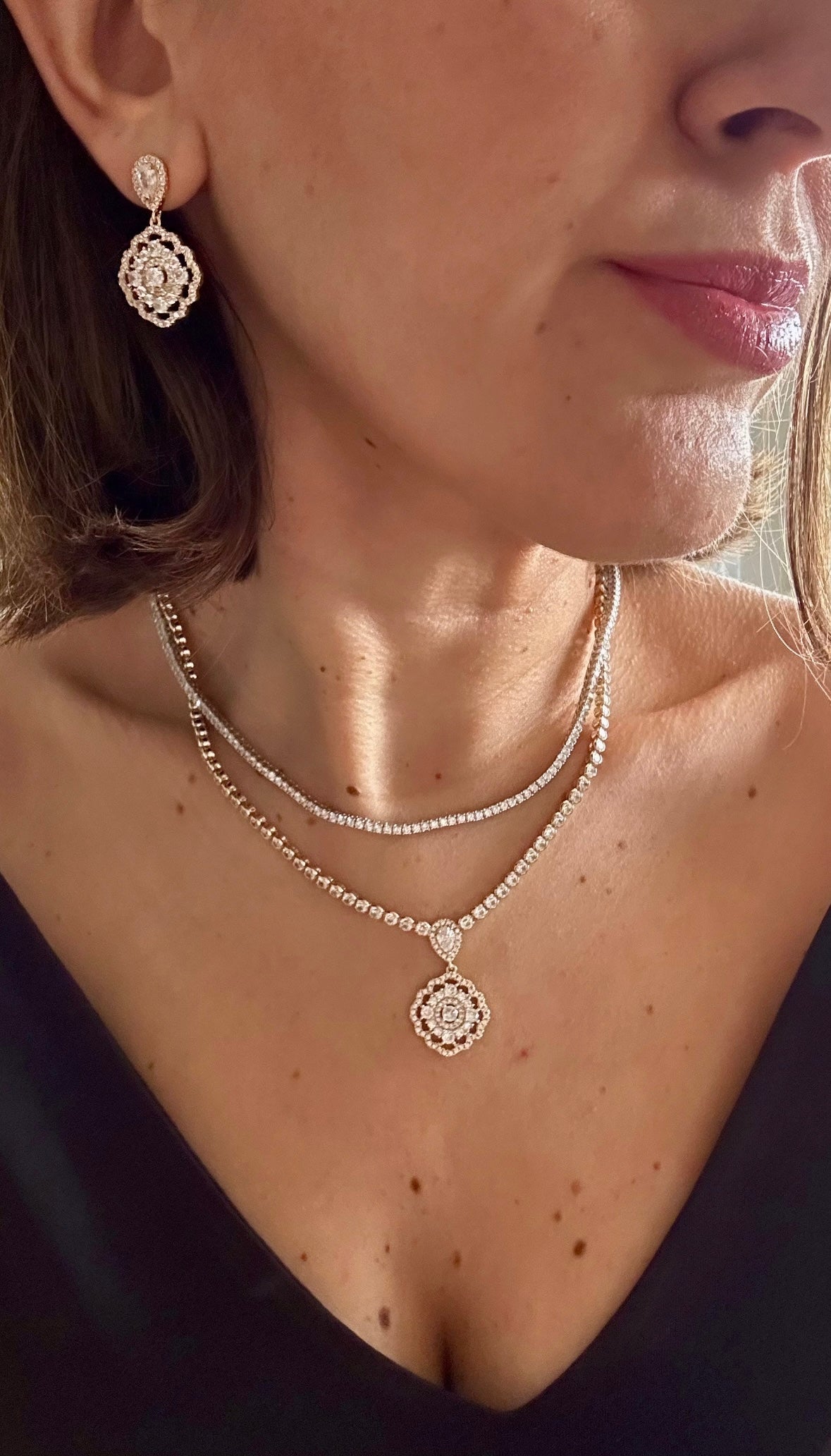 Fenvy 14k Rodyum Kaplama Küpe