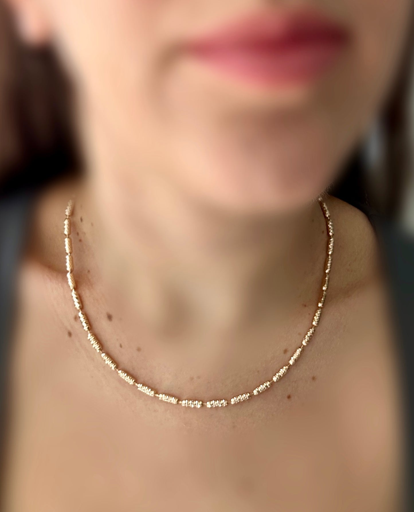 Gilded Sands Rose Color Plated Necklace