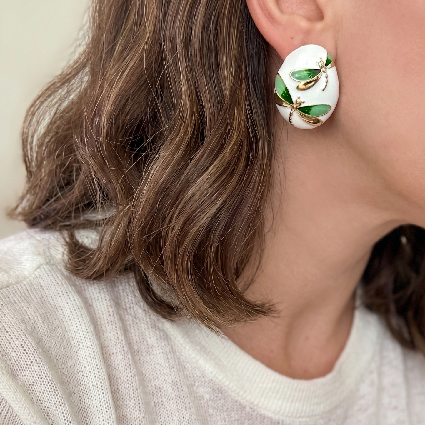 Butterfly Effect - Green Dangle Earrings