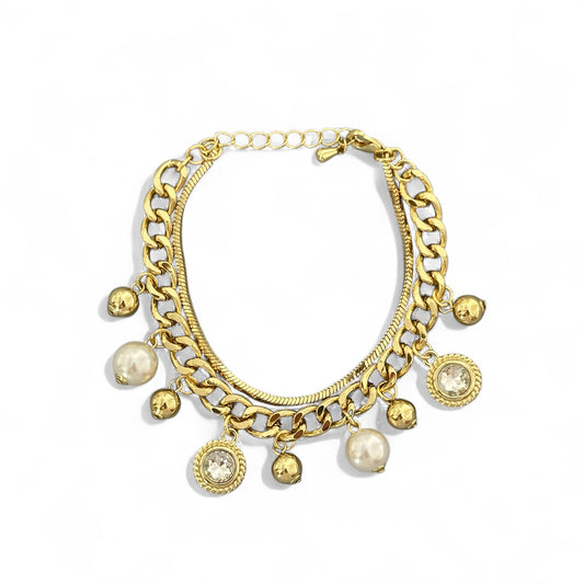 Mella 14k Rhodium Plated Bracelet