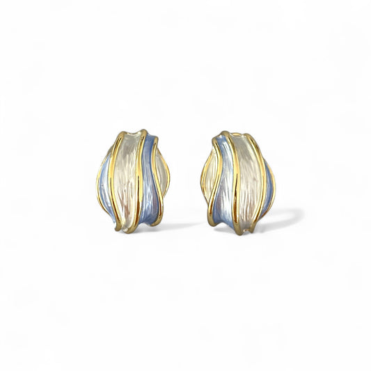 Lila 14K Rodyum Kaplama Küpe