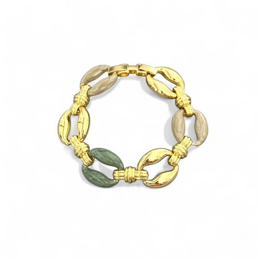 Azure Glow Green 14K Rhodium Plated Bracelet
