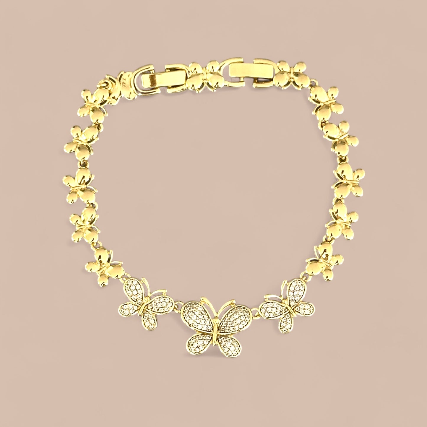 Butterfly 14K Rodyum Kaplama Bileklik
