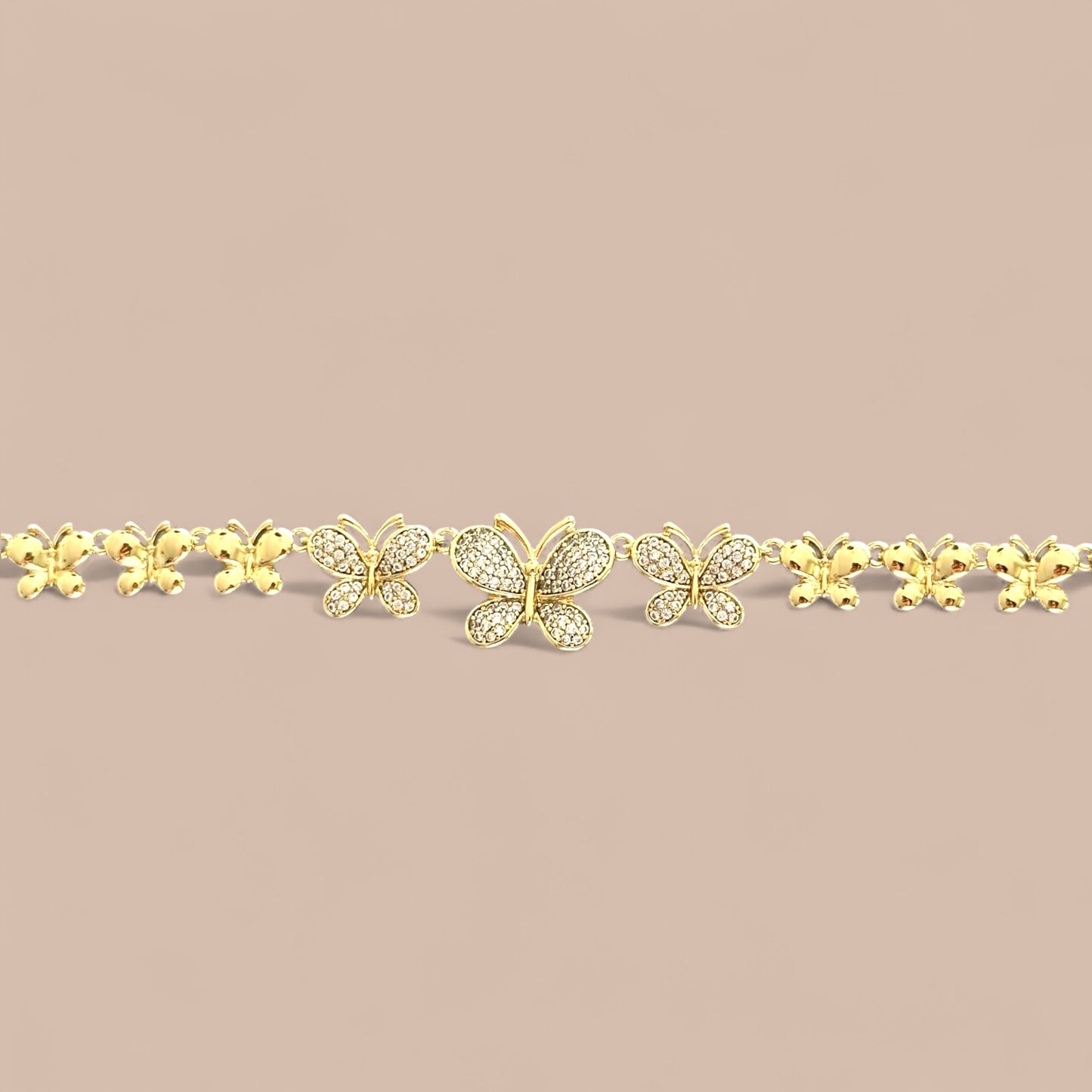 Butterfly 14K Rodyum Kaplama Bileklik