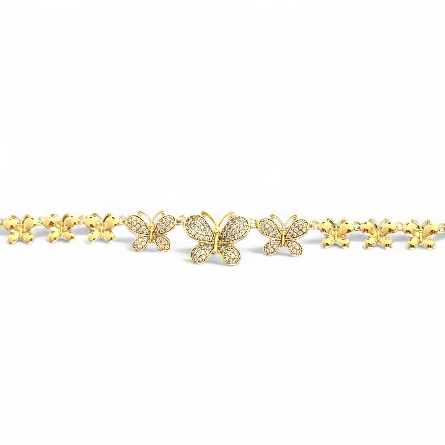 Butterfly 14K Rodyum Kaplama Bileklik