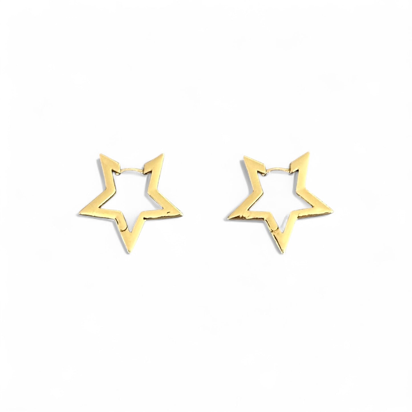 Star 14k Rodyum Kaplama Küpe
