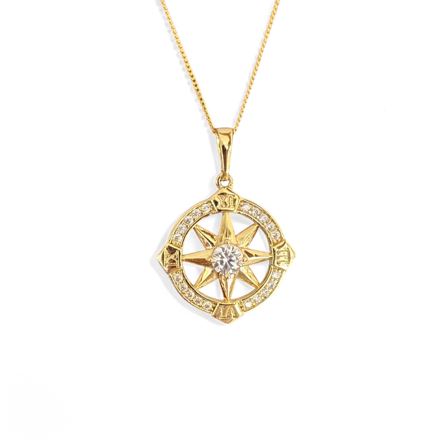 Fancy 14K Rhodium Plated Necklace