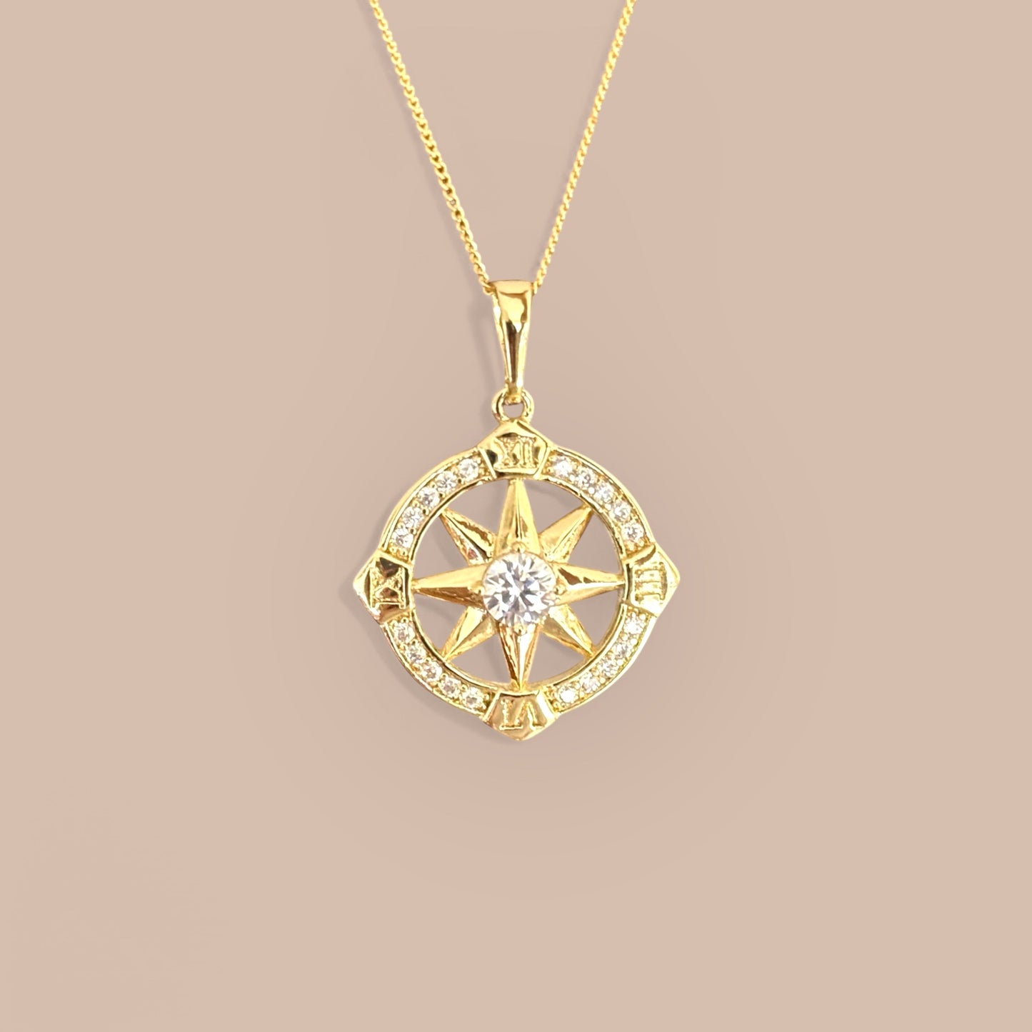 Fancy 14K Rhodium Plated Necklace