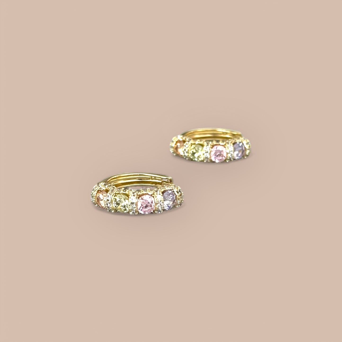 Mena Colored 14k Rhodium Plated Earrings