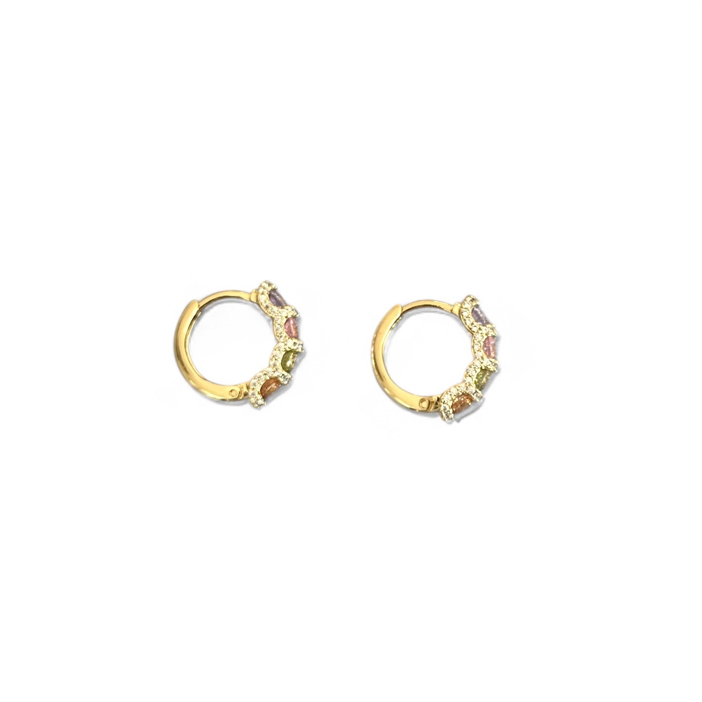 Mena Colored 14k Rhodium Plated Earrings