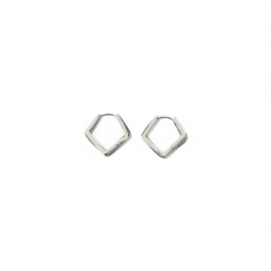 Fubby Rhodium Plated Mini Earrings