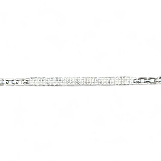 Matte Rhodium Plated Bracelet
