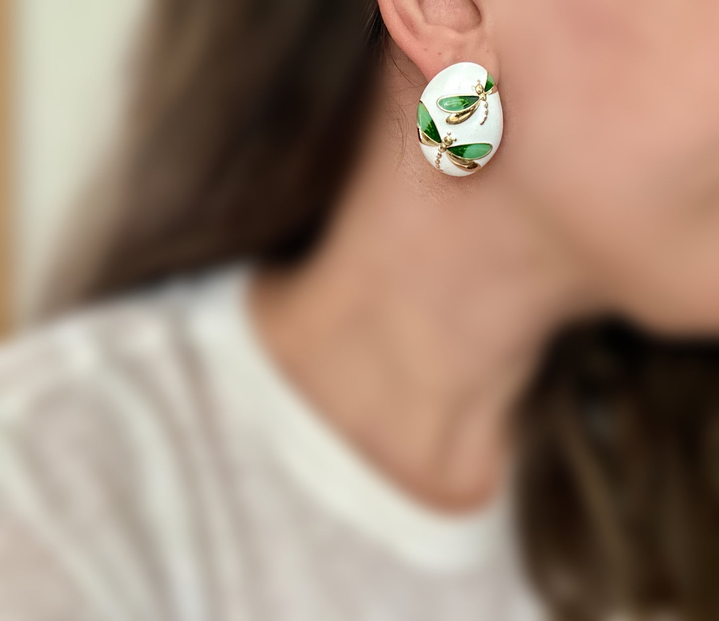 Butterfly Effect - Green Dangle Earrings