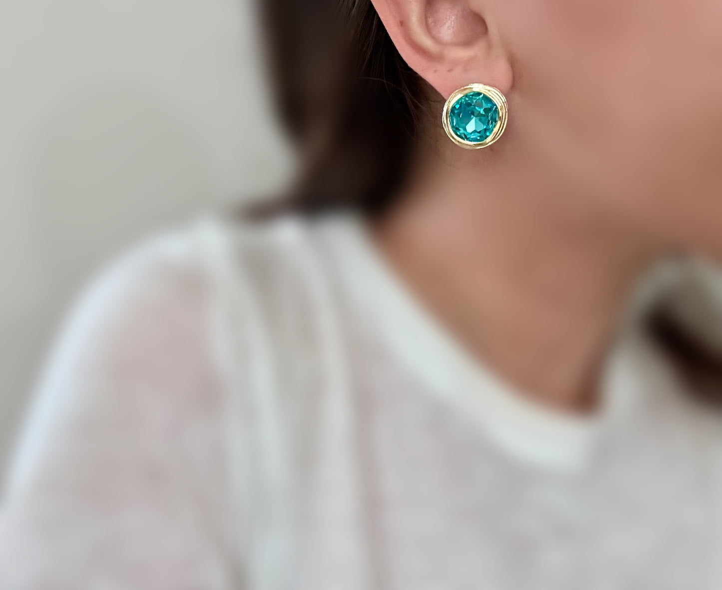 Emerald Turquoise Earrings