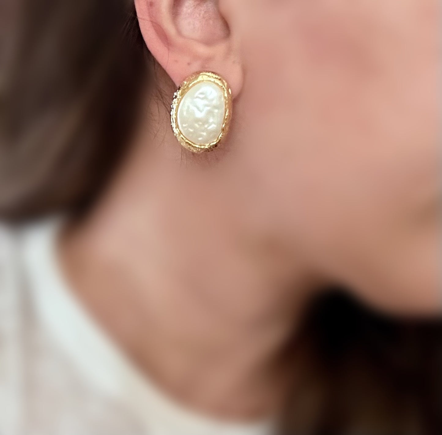 Pearl Touch Dangle Earrings